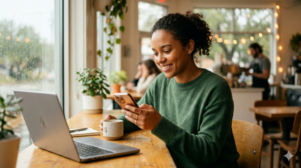 happy customer receiving fast personalized support response from outsourced team